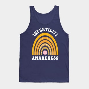 In April We Wear Orange Infertility Awareness Week Retro Tank Top